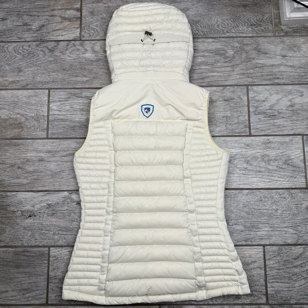 Kuhl Projekt Vest Womens Size Small White Goose Down Puffer Hooded Zip Pockets - Picture 11 of 16
